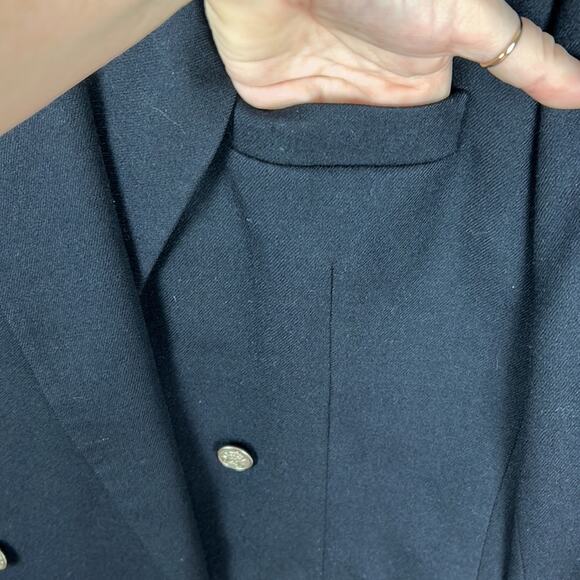 Vintage Liz Claiborne Collection  Double Breasted Black Wool Blazer 10 - Picture 5 of 9
